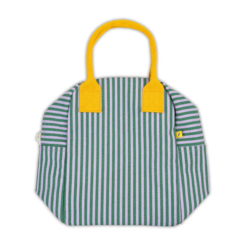 Fluf - Wholesale Lunch Bag/Box - Zipper Lunch - Candy Stripe Grass2