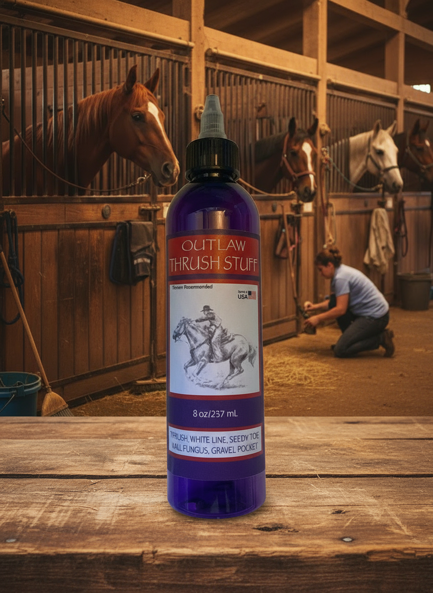 Outlaw Thrush Stuff – wholesale Horse conditioner/grooming aid – Thrush Treatment for Horses – Outlaw Thrush Stuff (8 oz)10