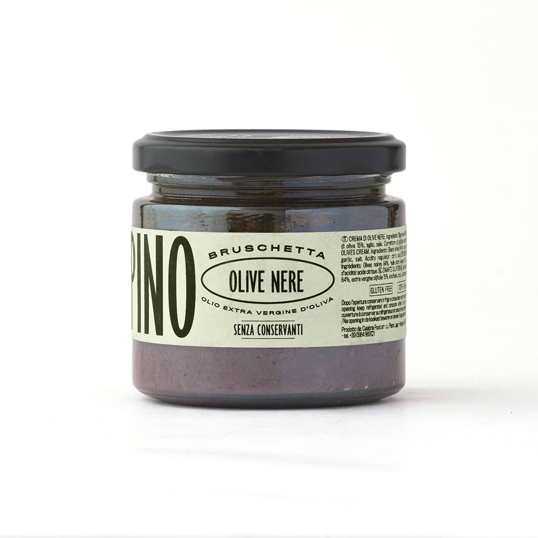 Famiglia Crispino - Wholesale Tapenade - Zwarte olijven bruschetta - 190 g - smeersel in extra vierge olijfolie - 100% Italiaans2