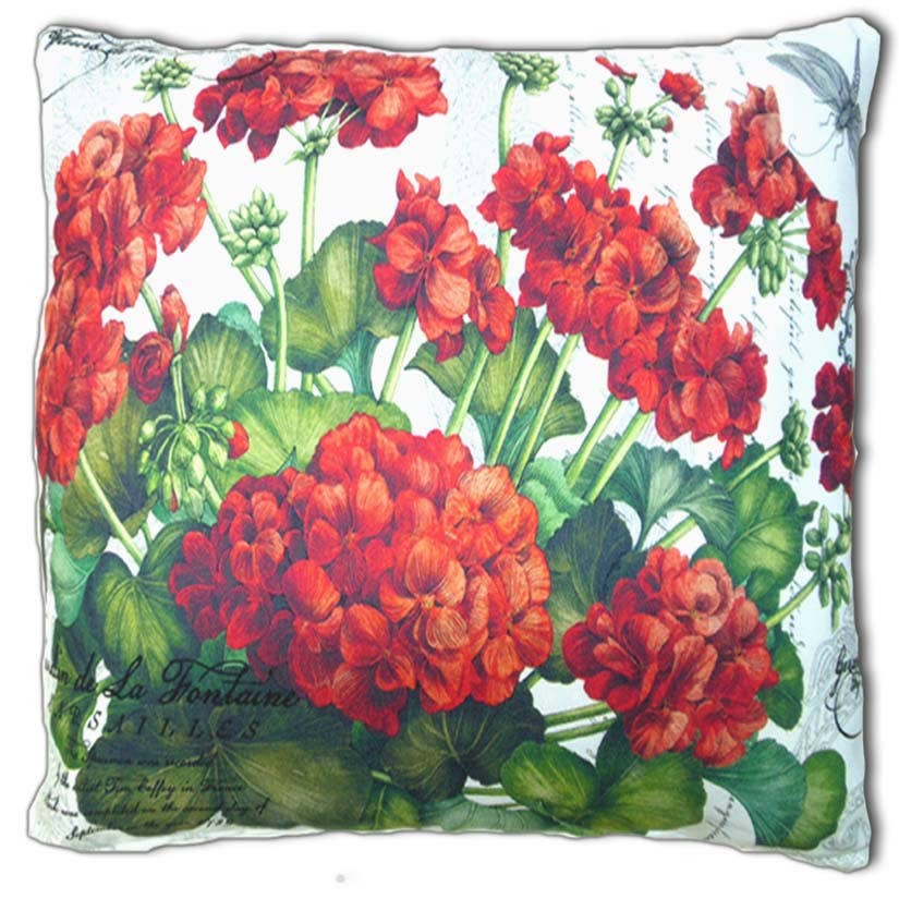 Magnolia Casual - Wholesale Throw/Decorative Pillow - Pillow - Red Geranium (white) - indoor / outdoor cushion0