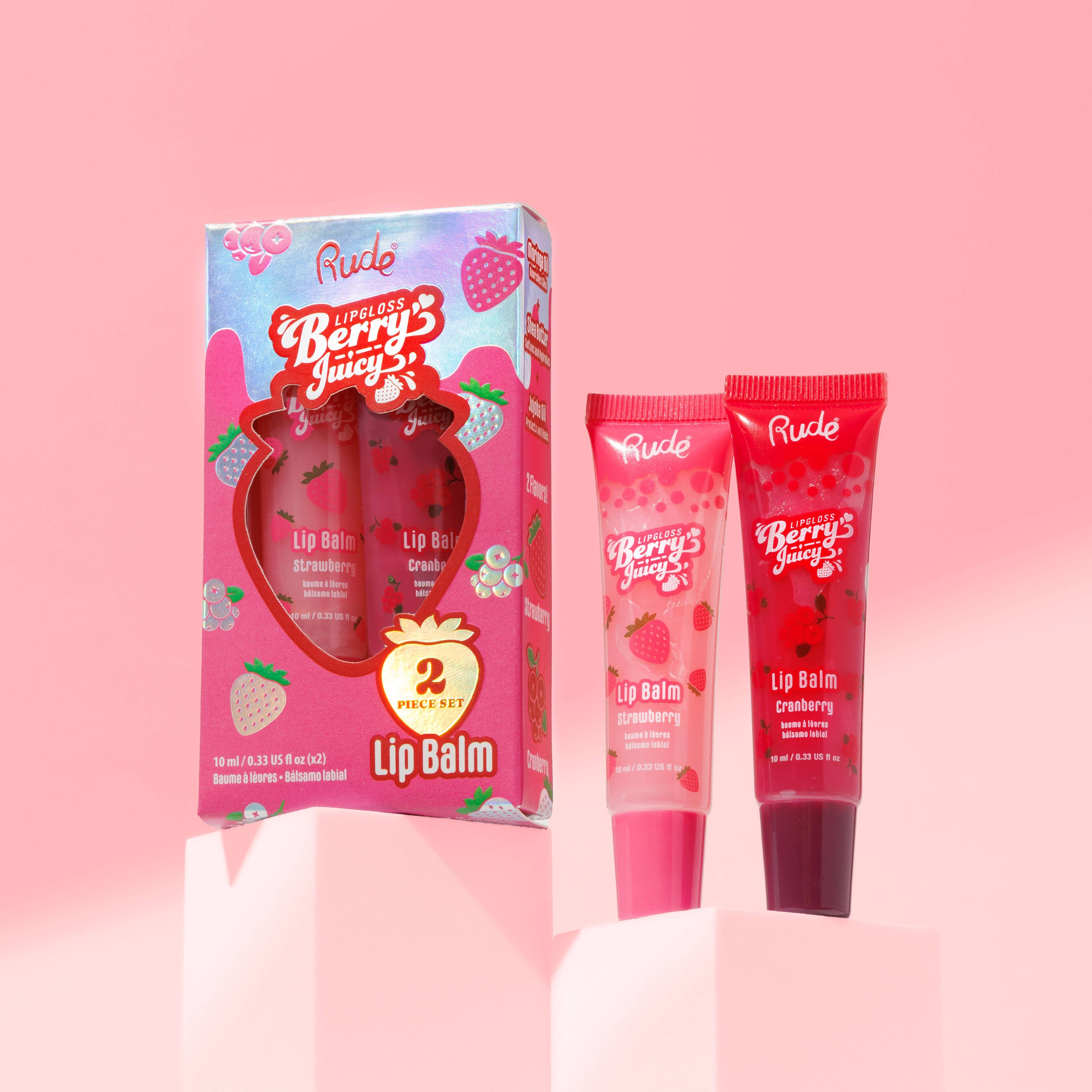 Rude Cosmetics - Wholesale Lip Balm - Berry Juicy Lip Balm Duo Set1