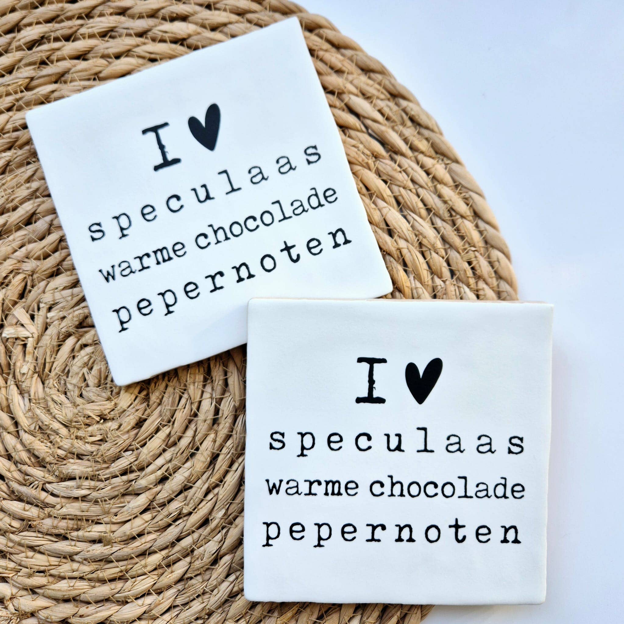 Labelgeluk - Wholesale Wall Tile - Tile | I love speculoos | 13x13cm  0