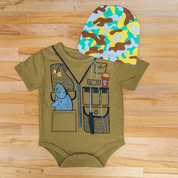 Camouflage Fisherman Baby Romper och hatt   för wholesale av Fennco Styles