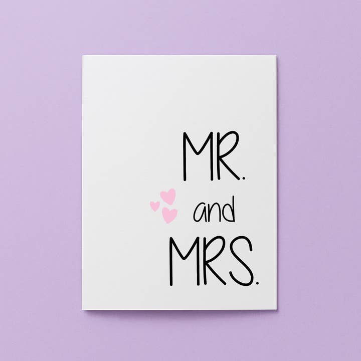 M. et Mme Card | Mariage pour la vente par Cards by Renee