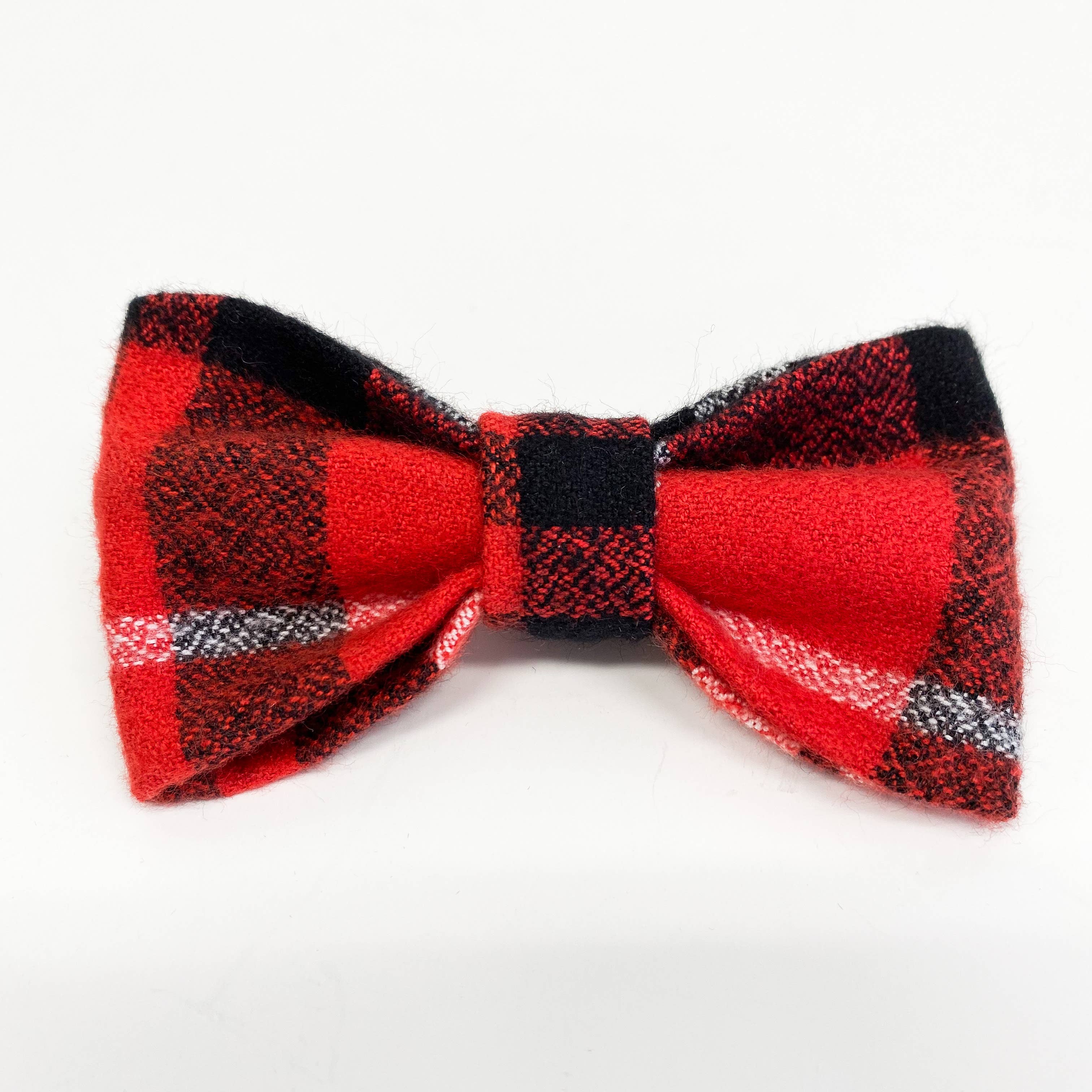 Mimi Green - Wholesale Pet Bow Tie - Dog - Flannel Pj's Plaid Dog Collar Bow Tie3