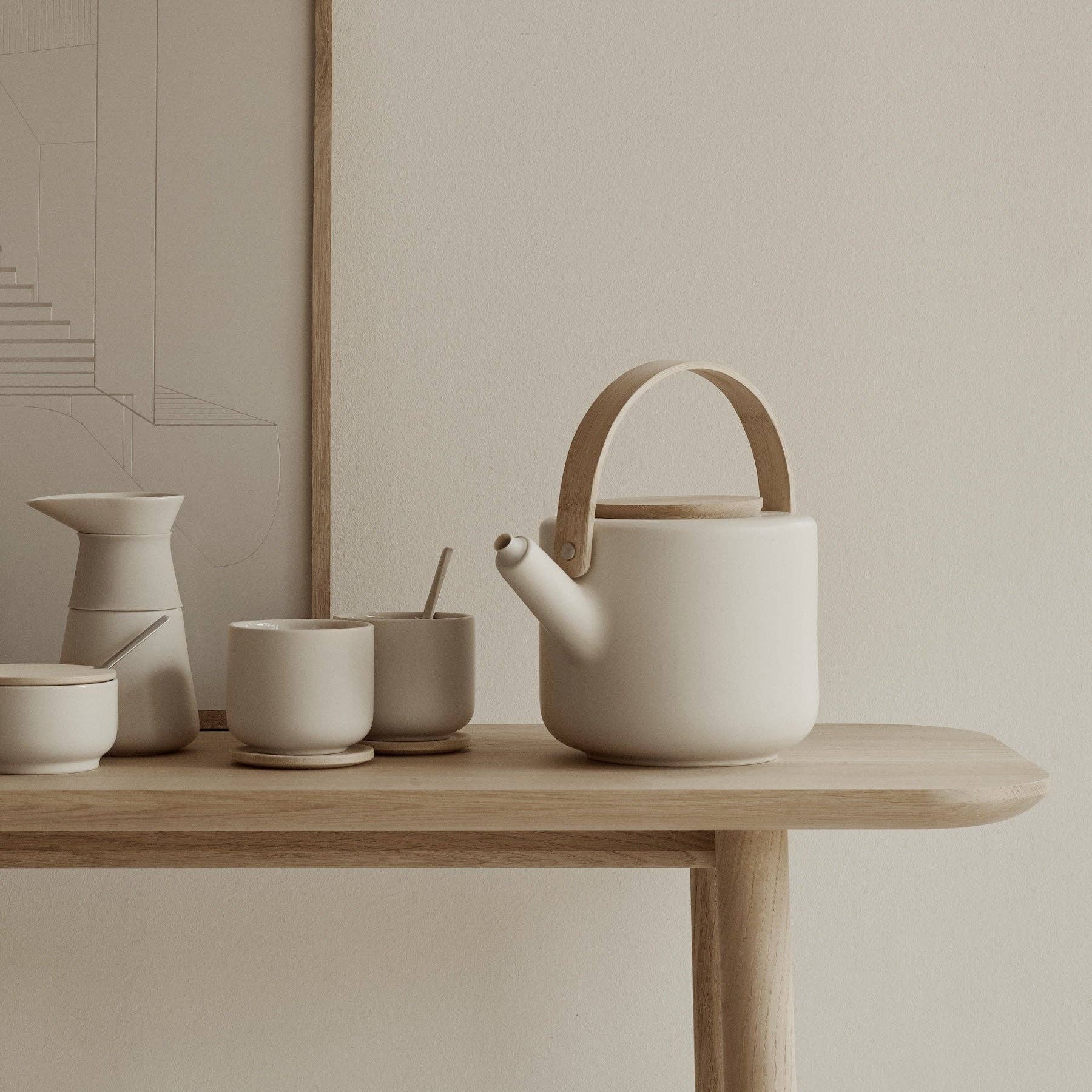 Studio Nordhaven - Wholesale Tea Pot - Theo teapot, sand1