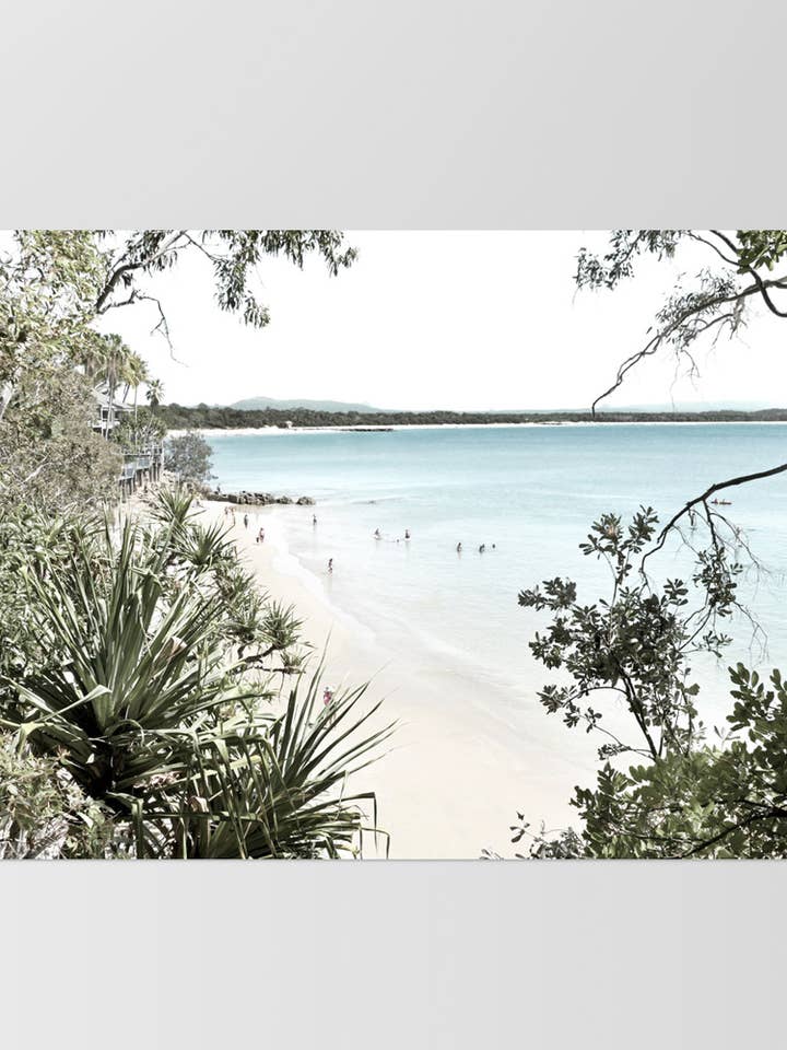 Noosa Heads Beach Wall Art. Coastal Poster Beach Art Print for wholesale by PRINT AND PROPER