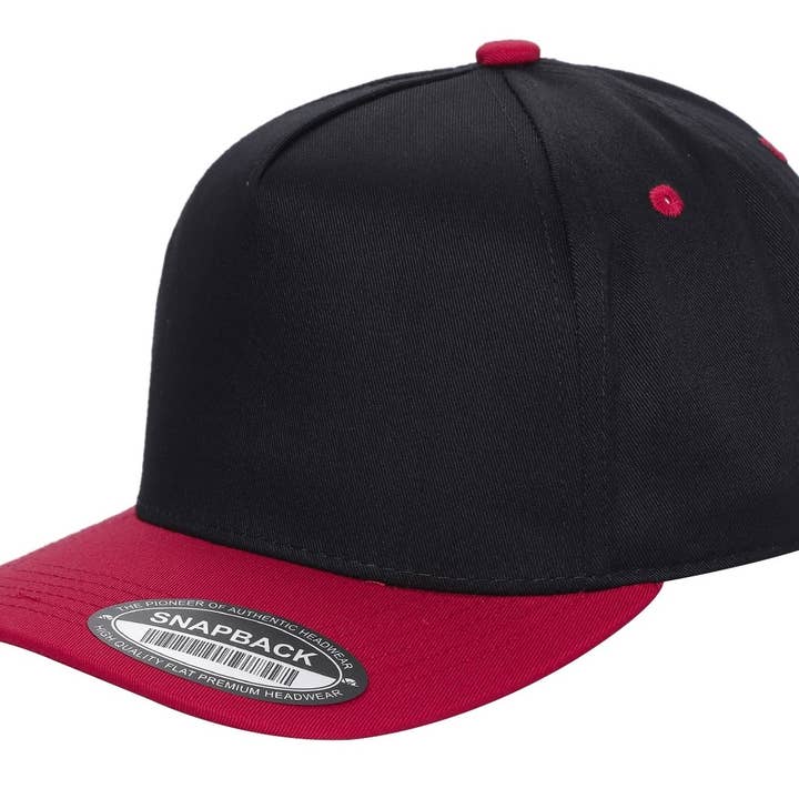 Burzip collection - Wholesale Flat Brim Cap - Unisex - TCTAN-DZ-5 PANEL 2TONE SNAP BACK HATS DOZEN (BEST SELLER)19