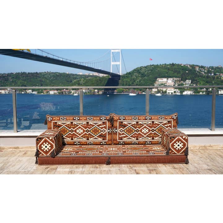 Ensemble de sièges de canapé, coussins de sol arabes, canapé de salon pour la vente par Arabic Sofa