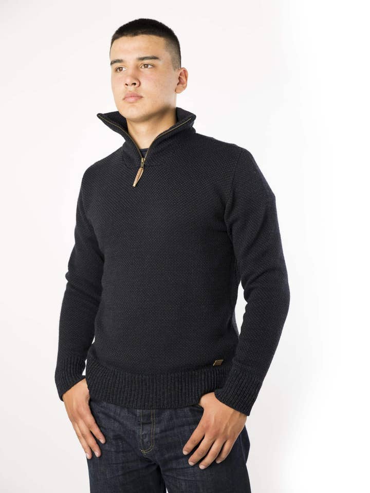 DAI 1/2 ZIP SWEATER for wholesale by Fuza Wool Of Denmark