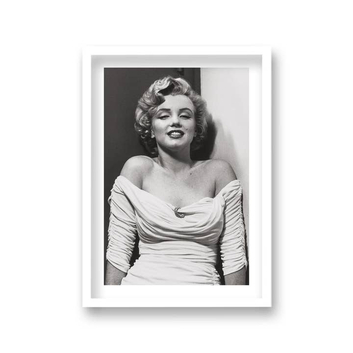 Gallery Print and Art - Wholesale Art Print - Marilyn Monroe Iconic Portrait In Glamorous Off The Shoulder Dress Vintage Icon Print1
