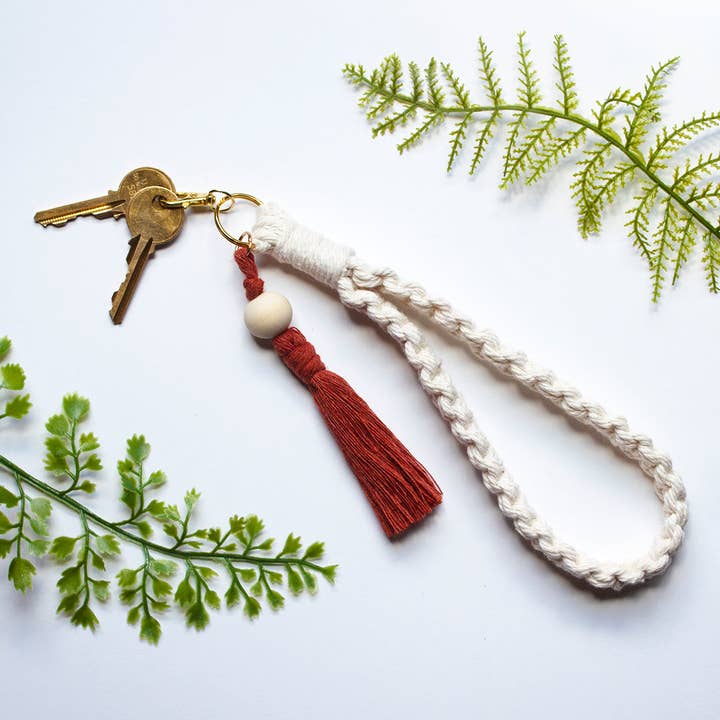 The Cinnamon Macramé Wristlet for wholesale by Knots of Art