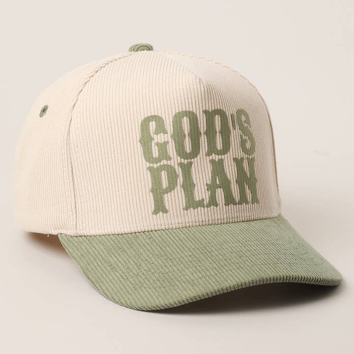 Fashion City - Wholesale Trucker hat – Unisex - GOD'S PLAN Typographic Corduroy Trucker Hat17