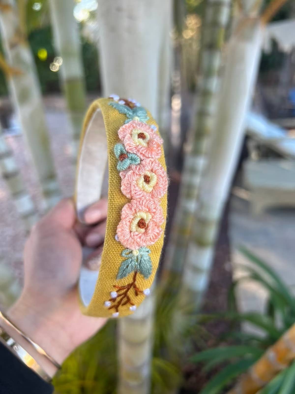 Quince Fables - Venta al por mayor Cinta para el pelo - Mujer - Diadema bordada con flores en 3D, Colección Amelia ✅6