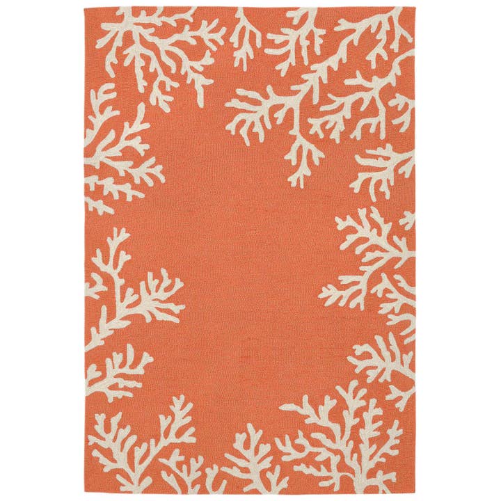 Tapis intérieur/extérieur Capri Coral Border pour la vente par Liora Manne