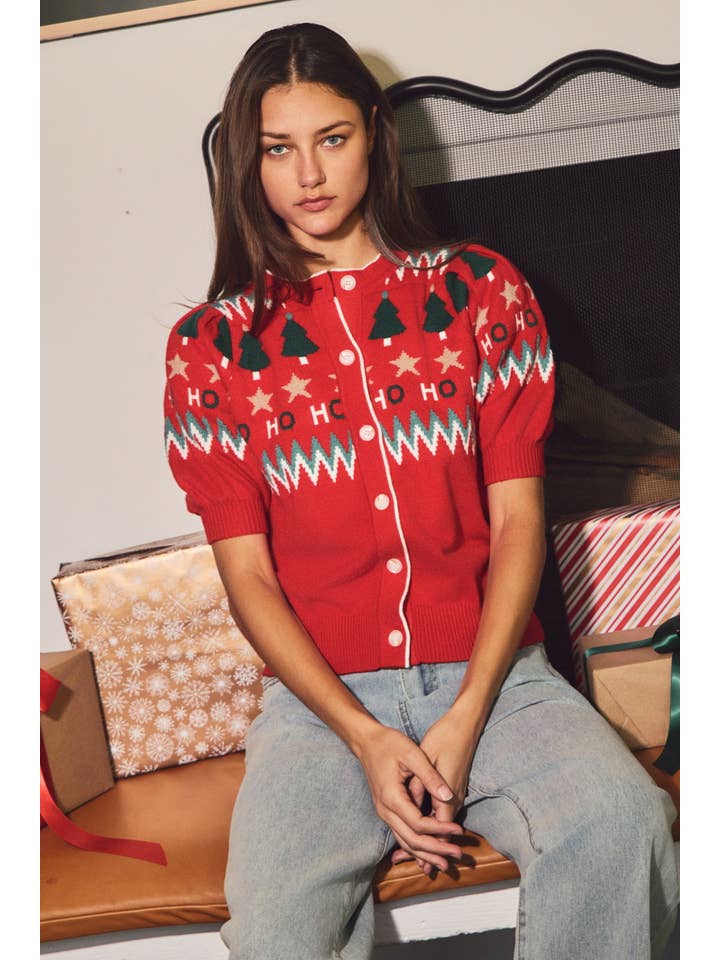 Oddi - Wholesale Cardigan - Women's - Crew Neck Button Front Cardigan4