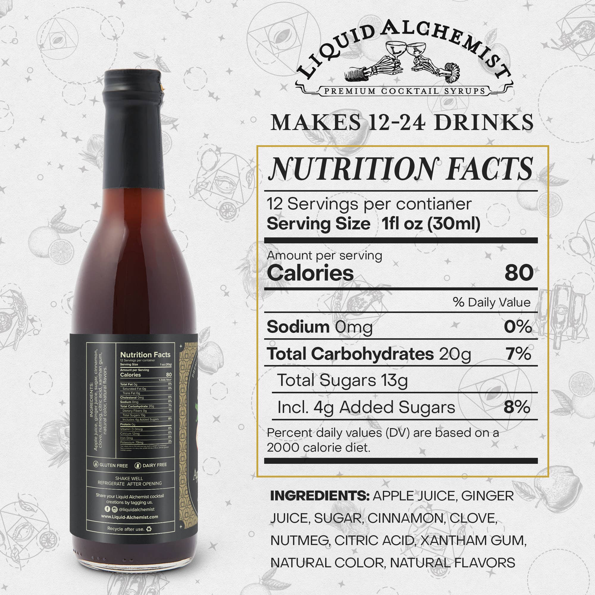 Liquid Alchemist Syrups - Wholesale Cocktail Mix/Syrup - Apple Spice Cocktail Syrup5