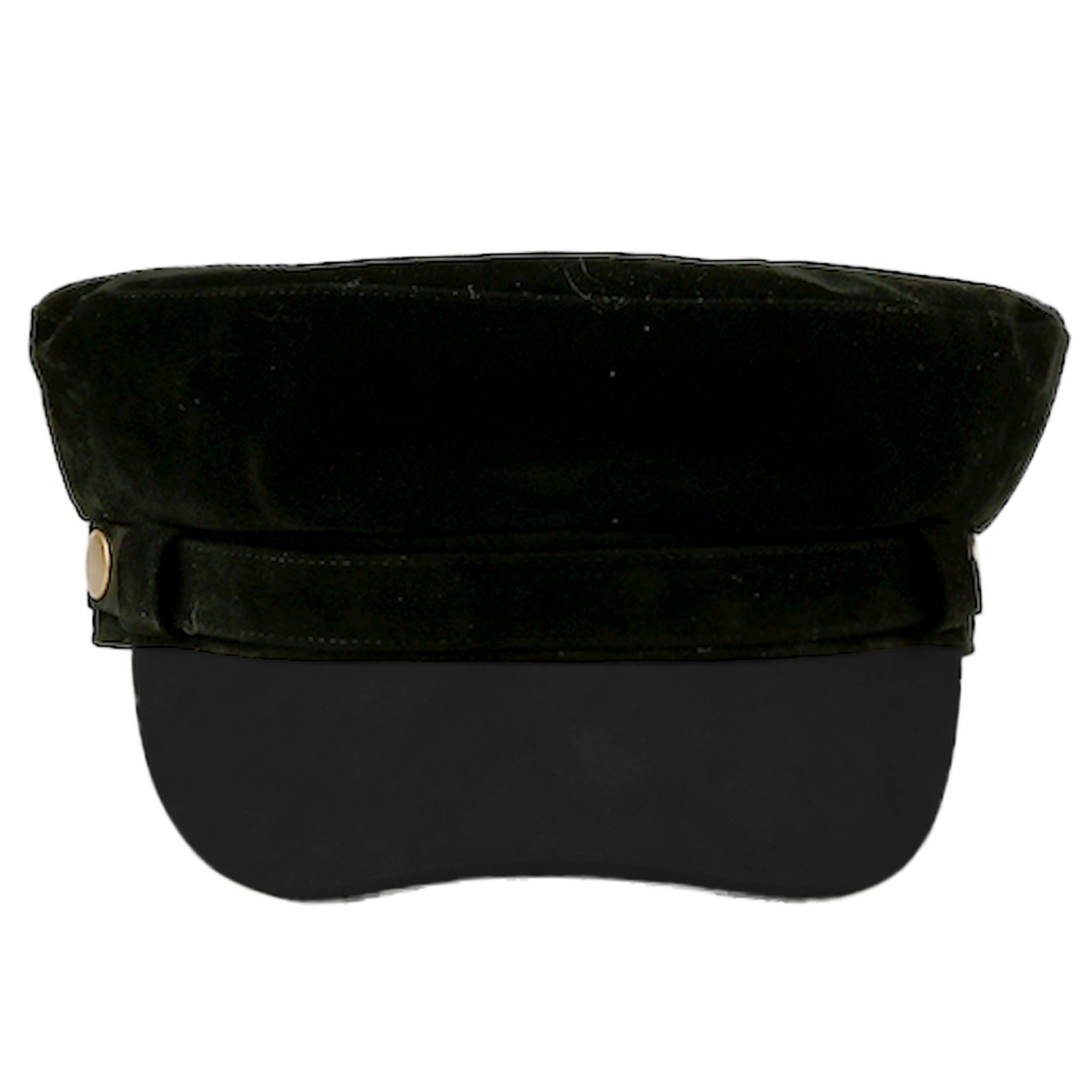 Hana - Wholesale Newsboy/Schoolboy Hat - Women's - C.C Button Deco Faux Suede Fisherman's Cap0