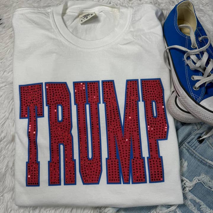 Trump Red Royal Spangle for wholesale by The Dirty Cowgirl Apparel