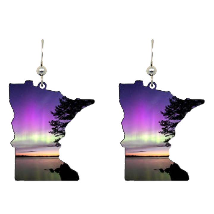 Morning Light MN State Earrings #2363 by d'ears for wholesale by d'ears inc.