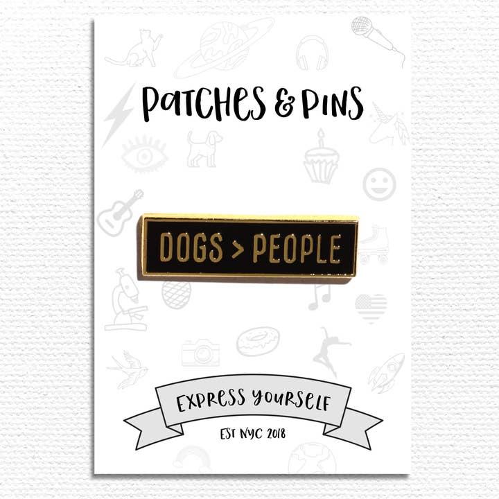 Dogs > People Enamel Pin for wholesale by Patches and Pins