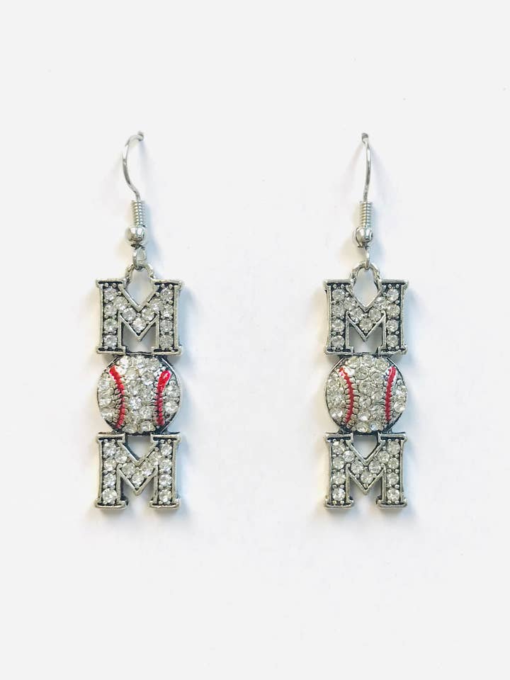 Rhinestone Baseball Mamma Örhängen för wholesale av SimpleNGreat