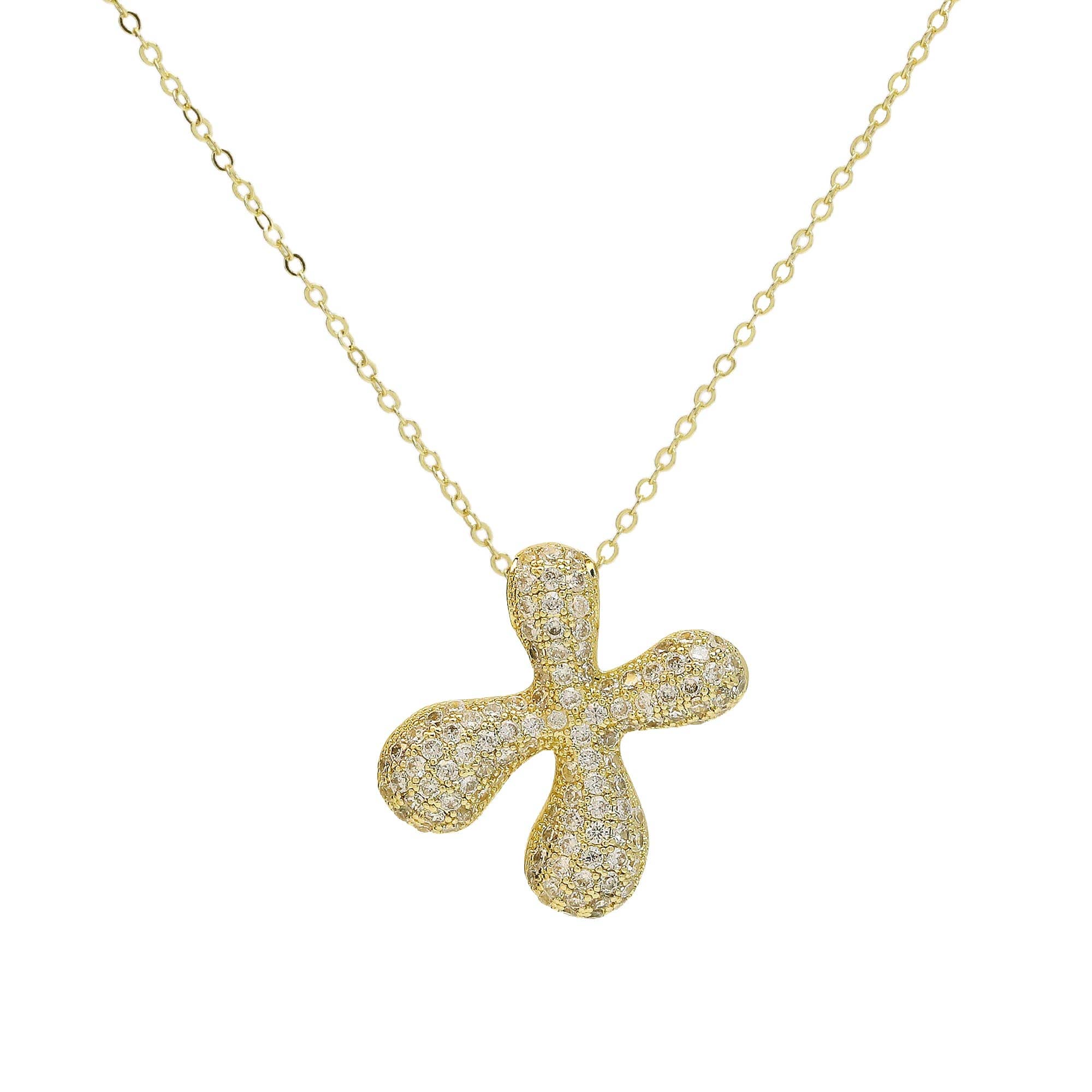 Savvy Bling - Venta al por mayor Collares con colgantes/abalorios - Collar Initial Cz Waterdrop en oro de 18 quilates23