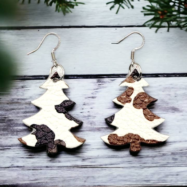 Brown Cow print Christmas Trees for wholesale by Bushleys Beauties, LLC