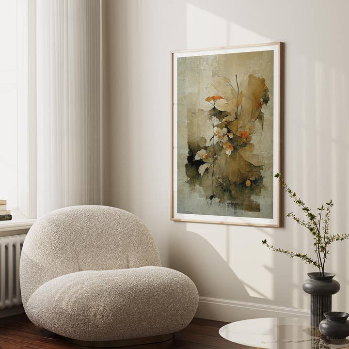Eclectic Dreams Studio - Wholesale Art Print - Wabi Sabi Floral Art – Japandi Botanical Print – Bloom Print6
