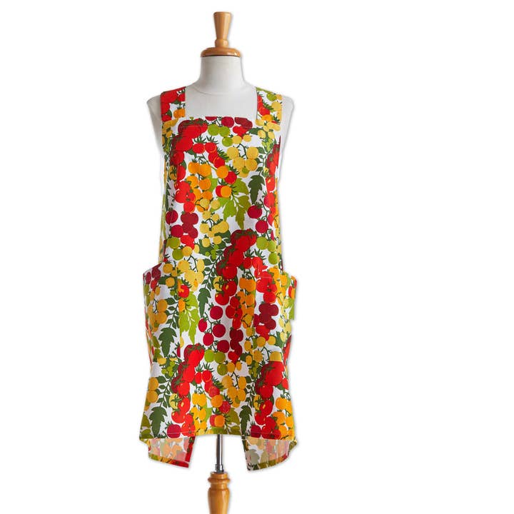 Garden Tomato Pinafore Apron Multi Cotton Everyday for wholesale by tag