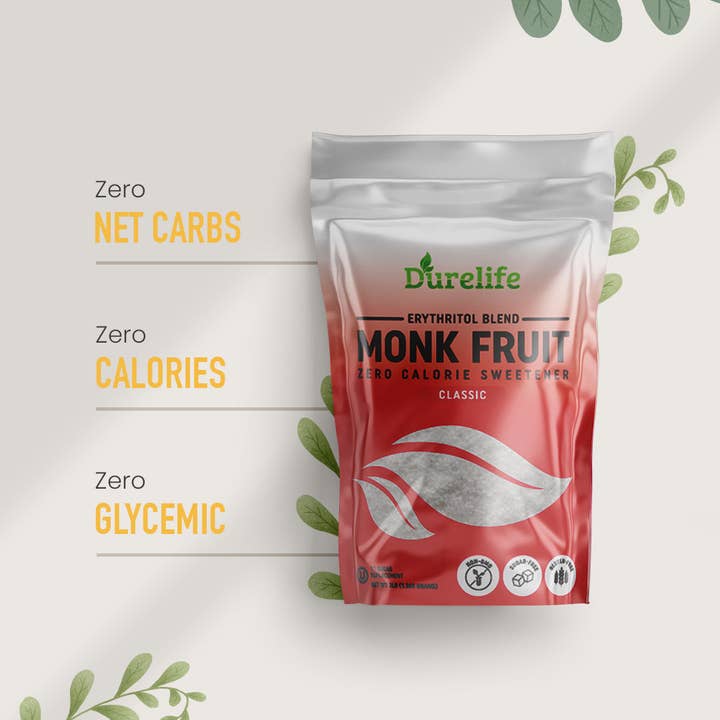 Durelife - Wholesale Sugar/Sweetener - Durelife Monk Fruit Sweetener, 1:1 Sugar Replacement, Keto D