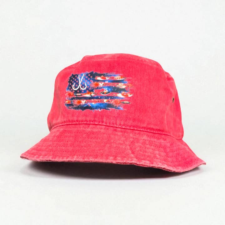 Reel Girls Fish Ladies Fishing Bucket Hat Cap for wholesale by The Crafty Campers