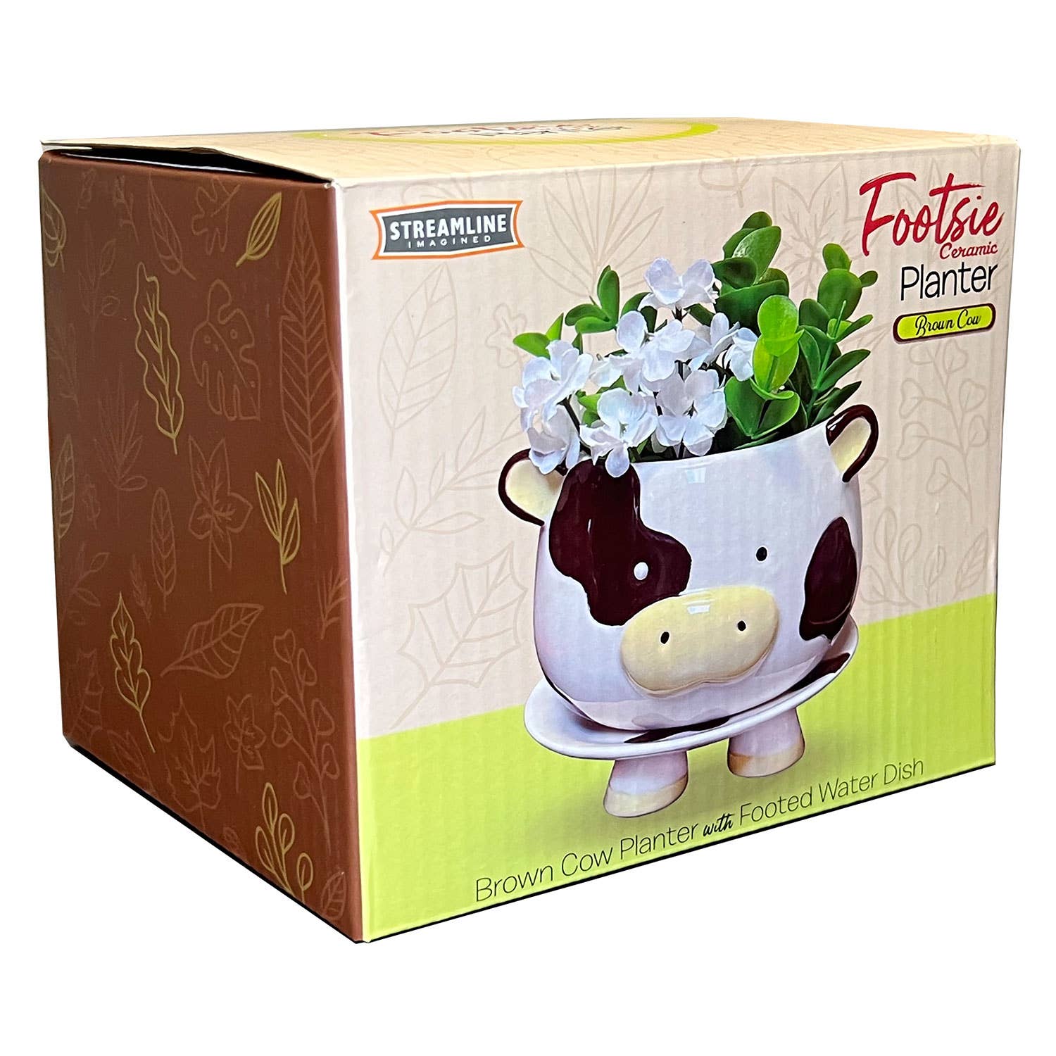 Streamline - Wholesale Plant Pot - Brown Cow Footsie Planter4