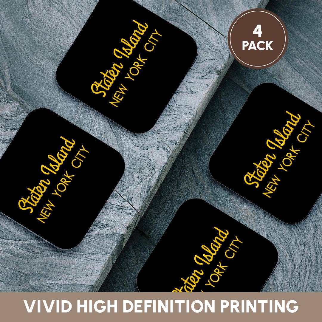 3dRose - Wholesale Coasters - 3dRose, Staten Island, New York City borough. Patriot home town gift, charm, Coaster12