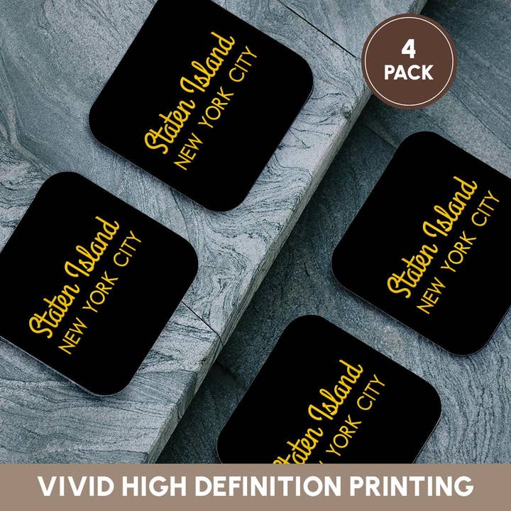 3dRose - Wholesale Coasters - 3dRose, Staten Island, New York City borough. Patriot home town gift, charm, Coaster12