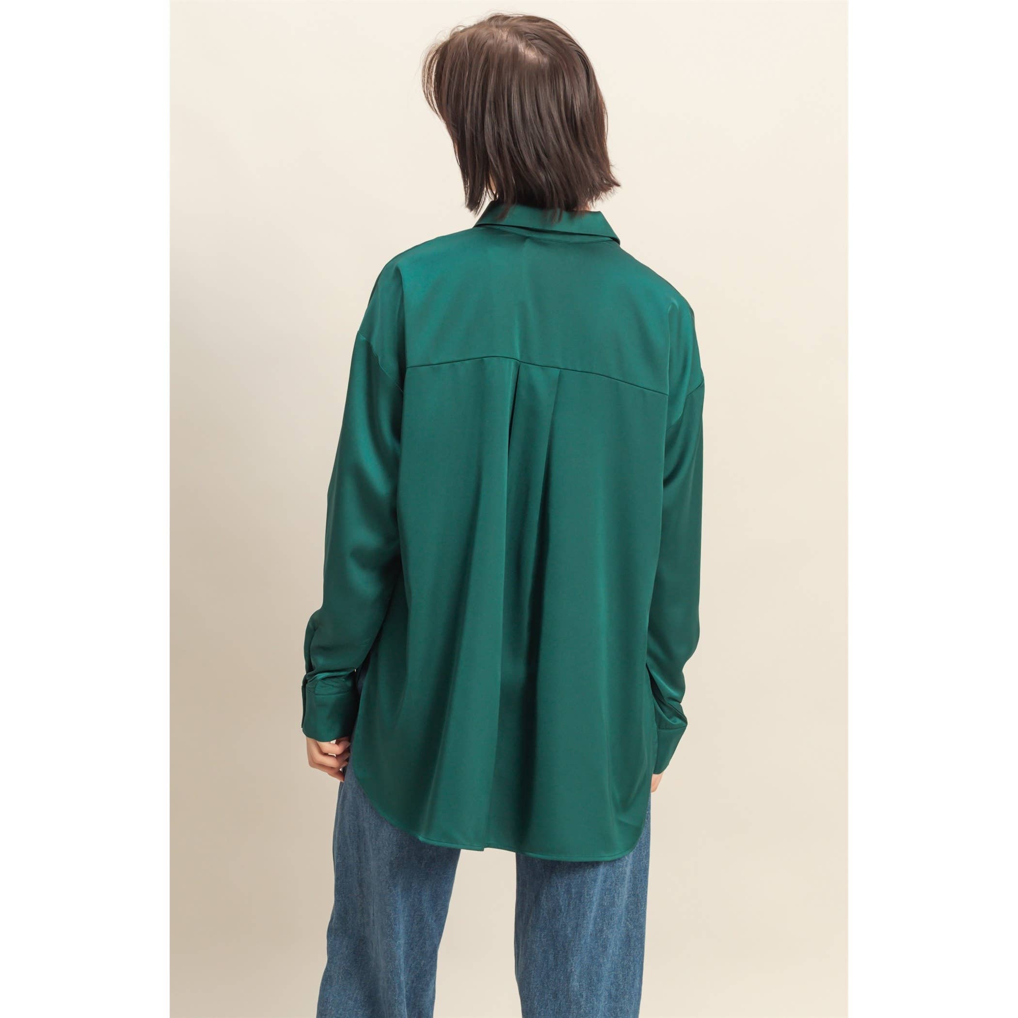 HYFVE - Venta al por mayor Blusa - Mujer - Camisa de satén de manga larga y corte holgado12