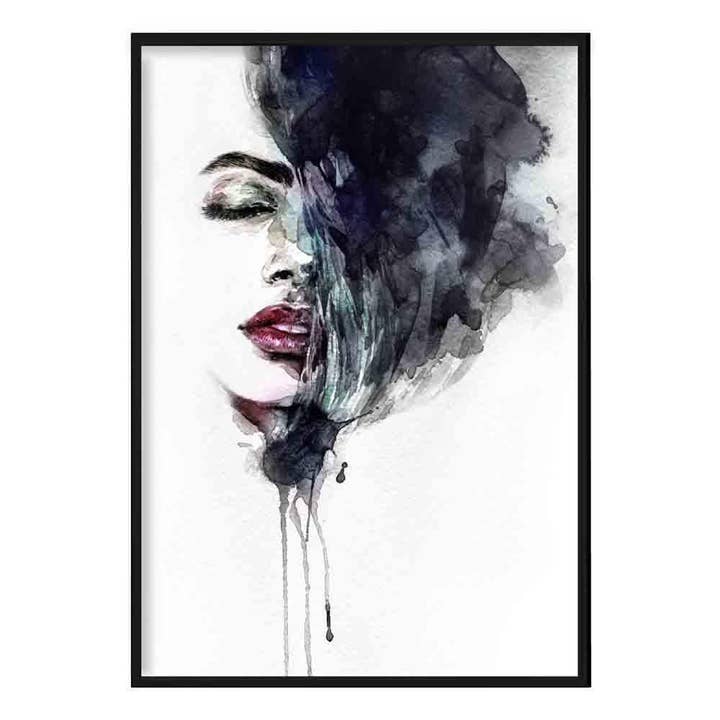 Mode Illustration Akvarel Drømmer i farveprint for engroshandel hos Artze Wall Art