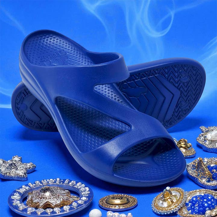 SquishyZ Women's Z-Strap Sandals - Royal Blue for wholesale by SquishyZ