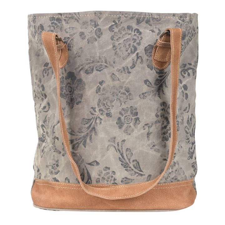 Sac à bandoulière Frey en toile avec fleurs pour la vente par Clea Ray Canvas Bags & Clothing
