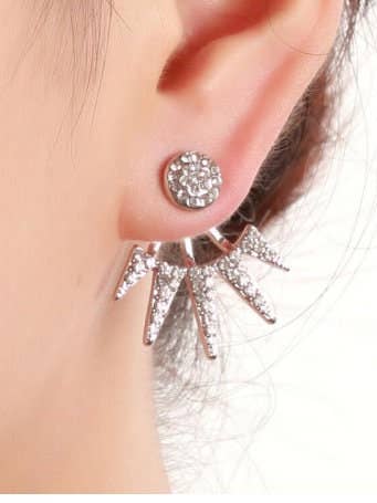 Crystal Spike 3-I-1 Öronjacka Örhängen | Guld eller Silver för wholesale av C.J.ROCKER