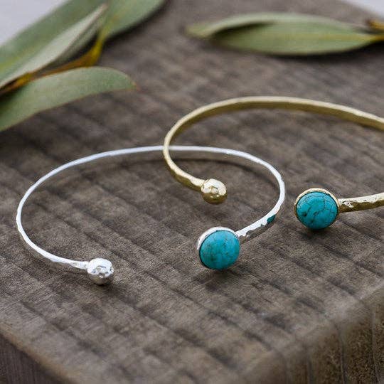 abyss cuff-turquoise for wholesale by Wild Abandon Jewelry