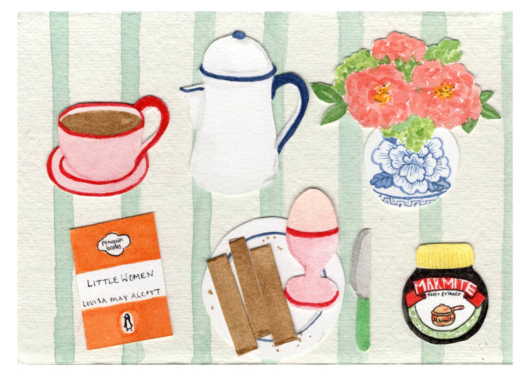 Mimi Dickson - Wholesale Art Print - Large Peonies Print (A4)