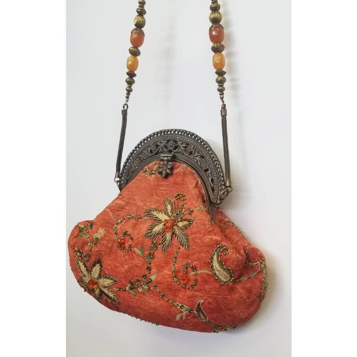 Ricki designs - Wholesale Crossbody Bag - Women's - VINTAGE FRAME BAG TAPESTRY ORANGE 21034