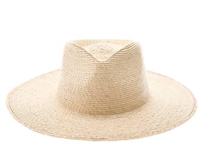 DNMC - Wholesale Straw Hat - Women's - Mexican Palm Leaf Straw Rancher Hat - Flat Brim2