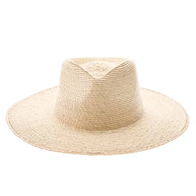 DNMC - Wholesale Straw Hat - Women's - Mexican Palm Leaf Straw Rancher Hat - Flat Brim2