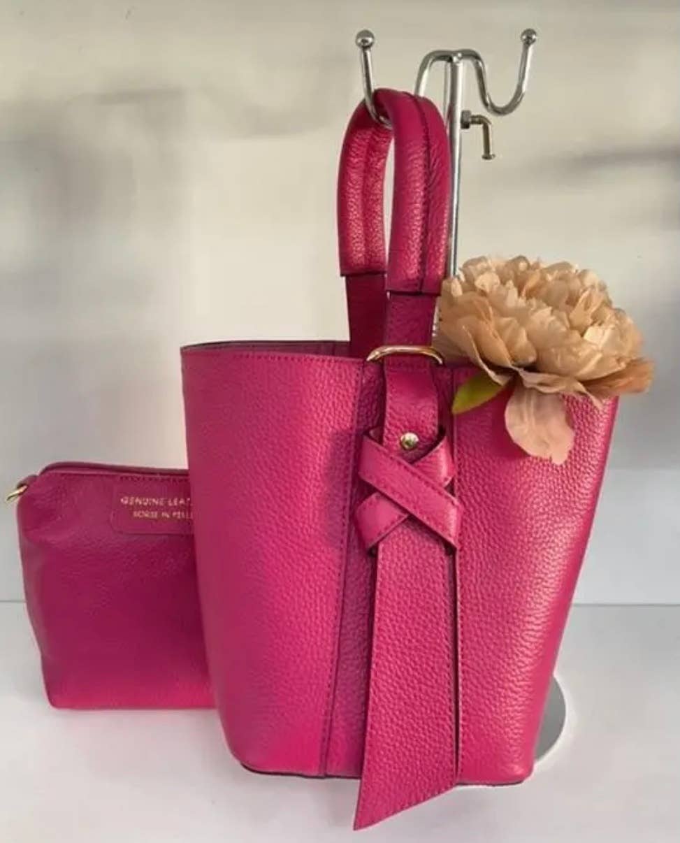 JIJOU CAPRI - Wholesale Top Handle Bag - Women's - STBIBI Leather Bucket Bag & Pouch JIJOU CAPRI2