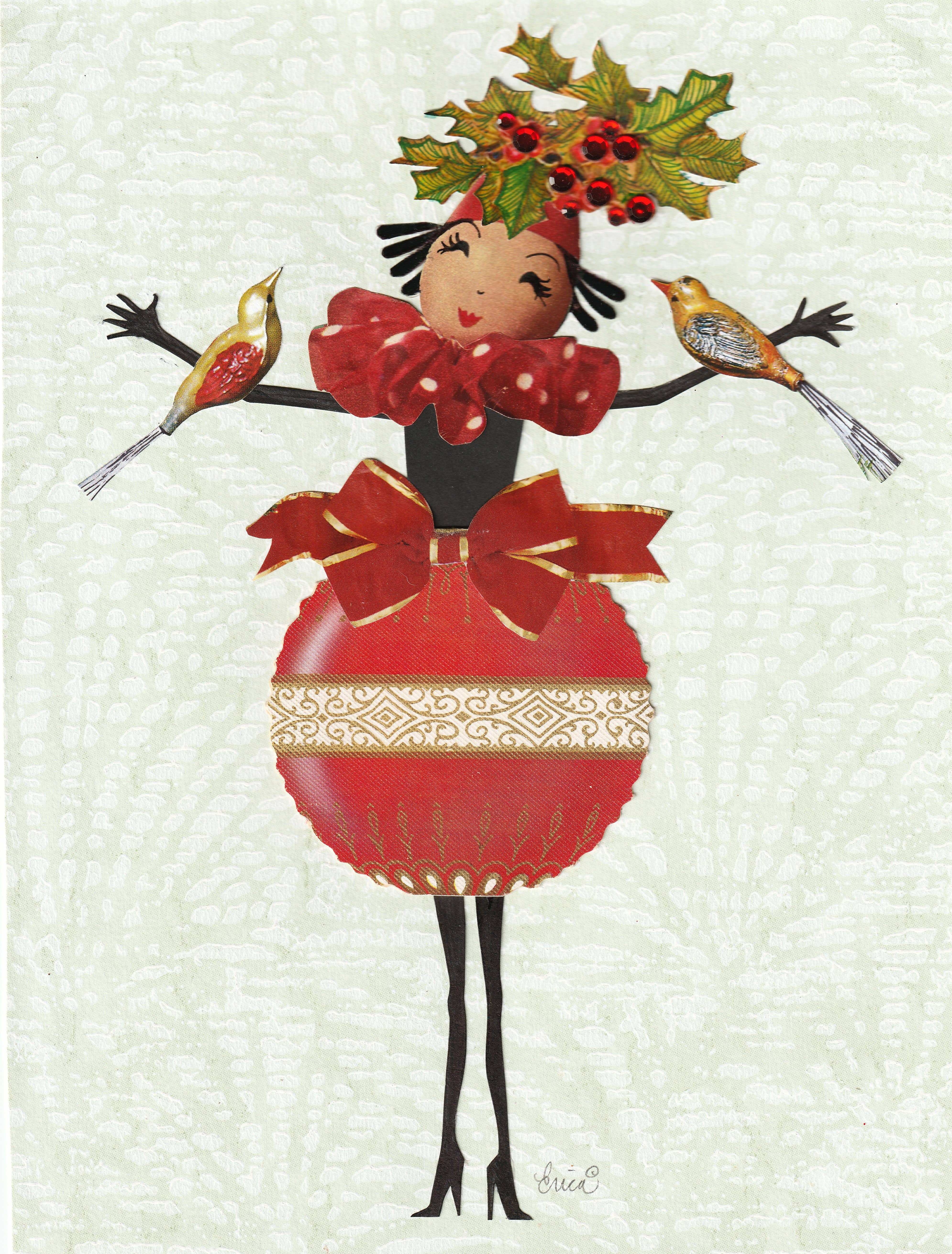 Erica DiPaolo Designs - Wholesale Christmas Card - Christmas Cutie Card, Holiday Doll Card, Kid Card1