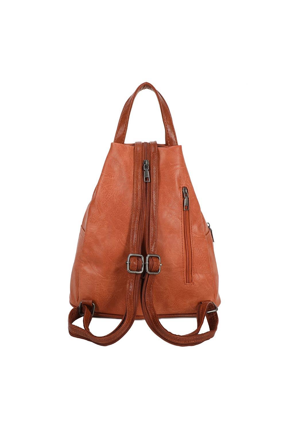 Ellas Trading - Wholesale Backpack - Unisex - Convertible Backpack PU Leather School Travel9