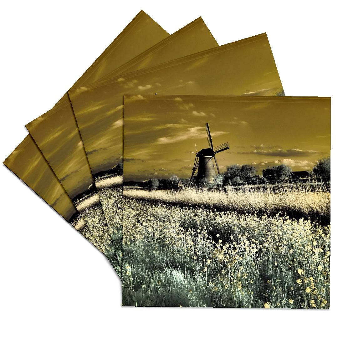 3dRose - Wholesale Coasters - 3dRose, Netherlands, Kinderdijk. Windmills at sunset in Kinderdijk, Coaster0
