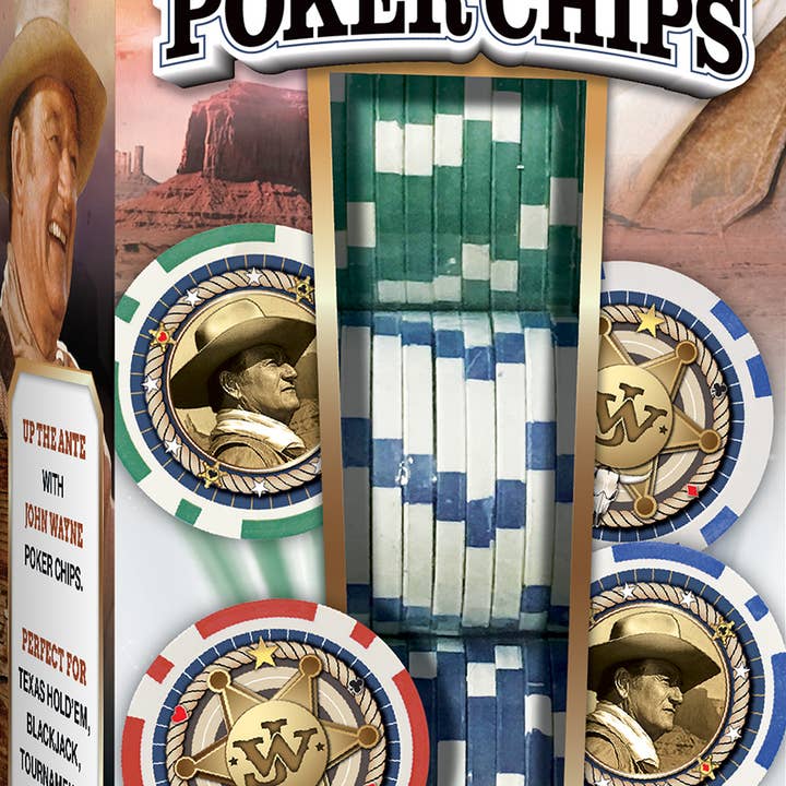 Masterpieces Puzzles - Wholesale Card Game - John Wayne 100 Piece Poker Chips